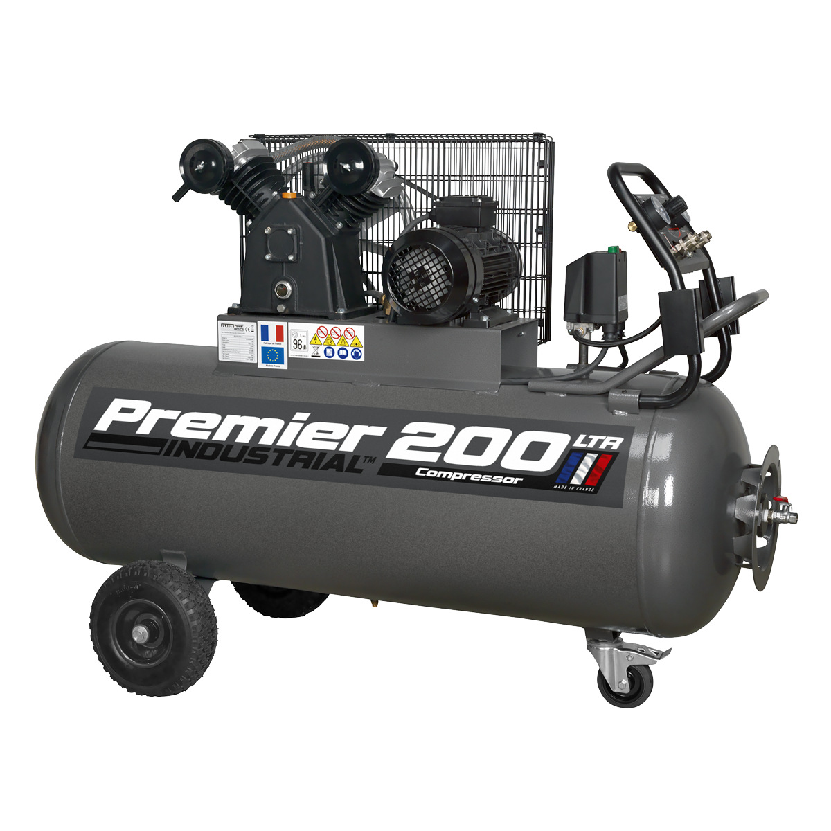Premier SAC3203B3PH Premier 200L Belt Drive Air Compressor with Front Control Panel