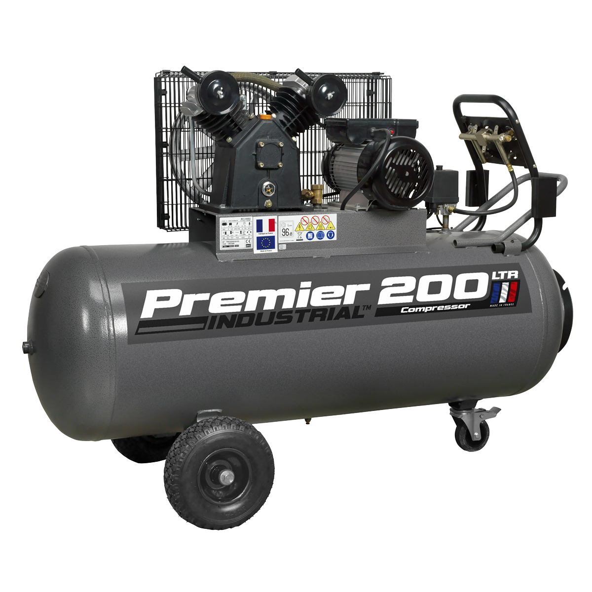 Premier SAC3203B Premier 200L Belt Drive Air Compressor with Front Control Panel 3hp