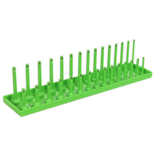 Premier SH3815HV Premier Socket Holder 3/8"Sq Drive 6-21mm - Hi-Vis Green