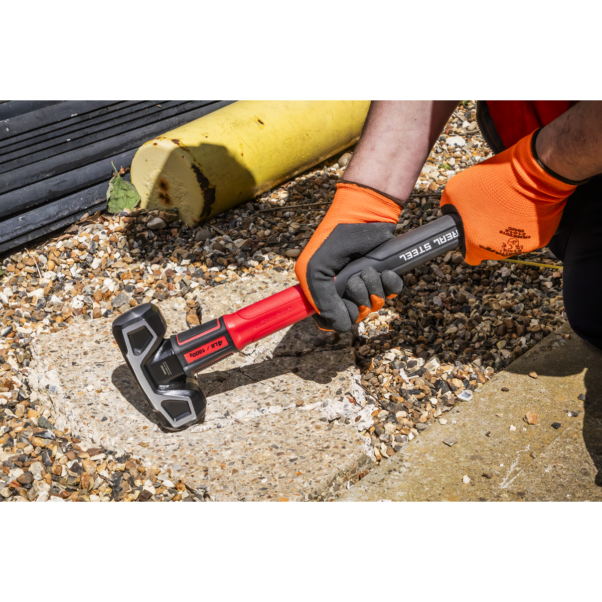 Premier SLHG04 Premier Short Handle Sledge Hammer with Fibreglass Shaft 4lb