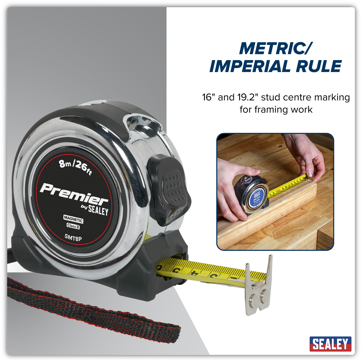 Premier SMT8P Premier Professional Tape Measure 8m(26ft)