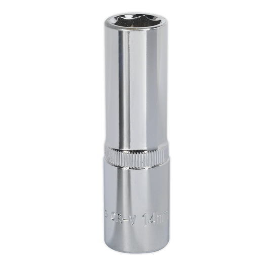 Premier SP1214D Premier Fully Polished Deep Socket 1/2"Sq Drive 14mm