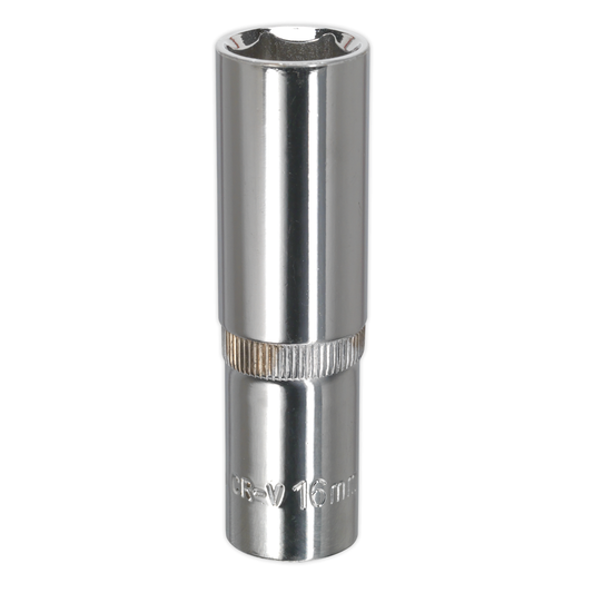 Premier SP1216D Premier Fully Polished Deep Socket 1/2"Sq Drive 16mm