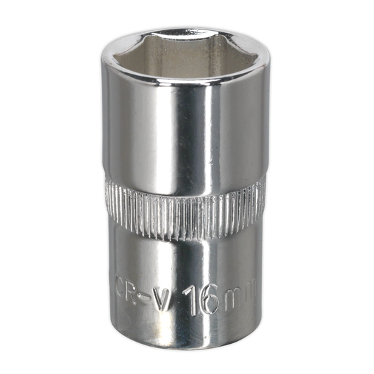 Premier SP1216 Premier Fully Polished Socket 1/2"Sq Drive 16mm