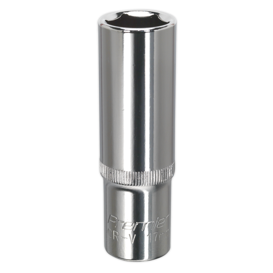 Premier SP1217D Premier Fully Polished Deep Socket 1/2"Sq Drive 17mm