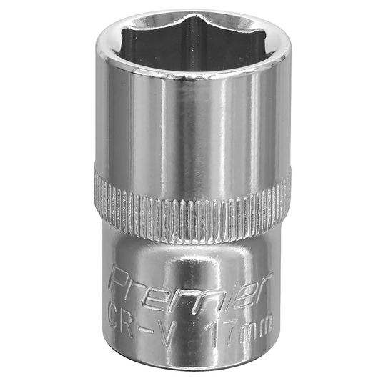Premier SP1217 Premier Fully Polished Socket 1/2"Sq Drive 17mm