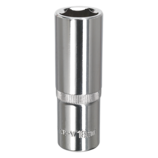 Premier SP1218D Premier Fully Polished Deep Socket 1/2"Sq Drive 18mm