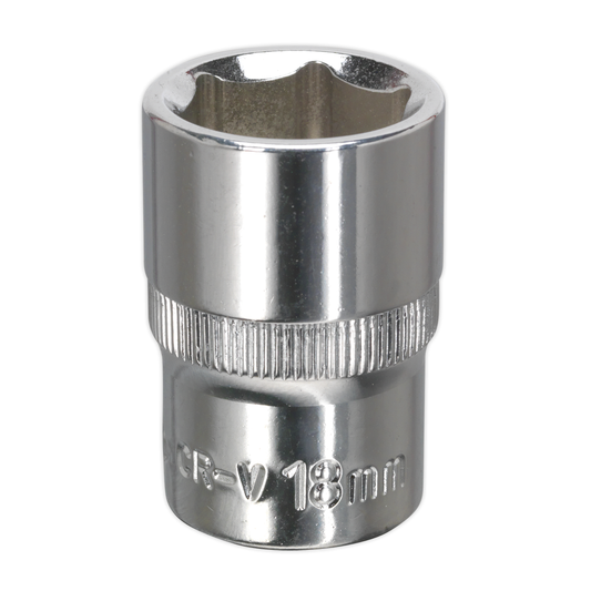Premier SP1218 Premier Fully Polished Socket 1/2"Sq Drive 18mm