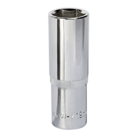Premier SP1219D Premier Fully Polished Deep Socket 1/2"Sq Drive 19mm