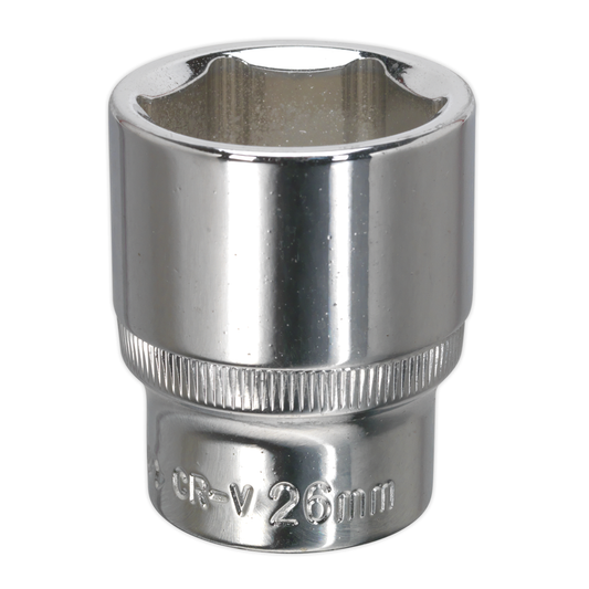 Premier SP1226 Premier Fully Polished Socket 1/2"Sq Drive 26mm