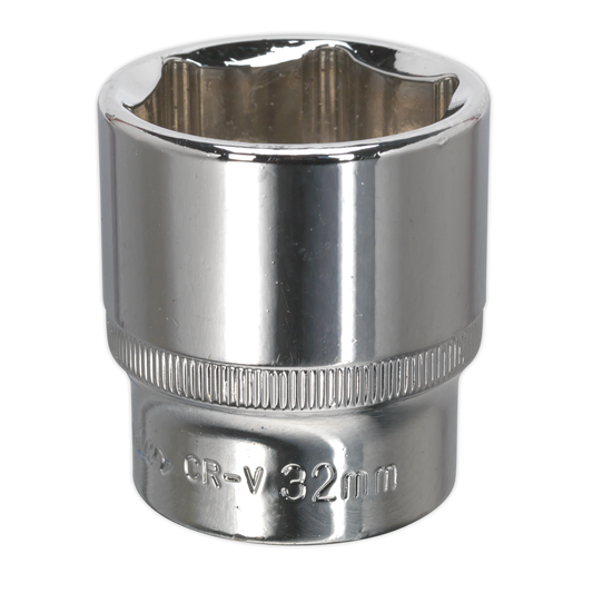 Premier SP1232 Premier Fully Polished Socket 1/2"Sq Drive 32mm