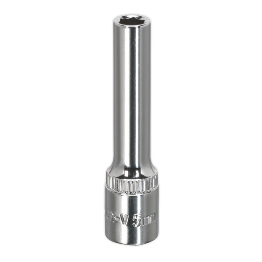 Premier SP1405D Premier Fully Polished Deep Socket 1/4"Sq Drive 5mm