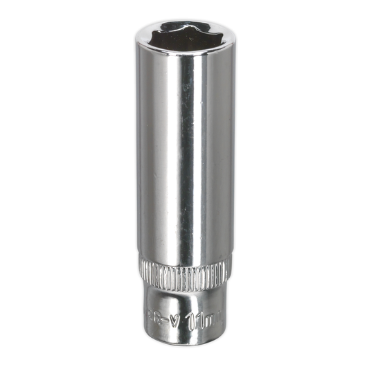 Premier SP1411D Premier Fully Polished Deep Socket 1/4"Sq Drive 11mm