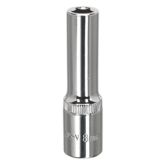 Premier SP3808D Premier Fully Polished Deep Socket 3/8"Sq Drive 8mm