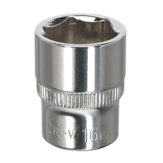 Premier SP3816 Premier Fully Polished Socket 3/8"Sq Drive 16mm