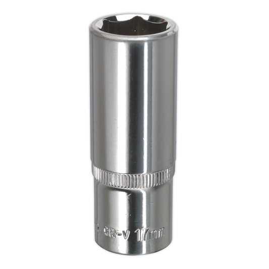 Premier SP3817D Premier Fully Polished Deep Socket 3/8"Sq Drive 17mm