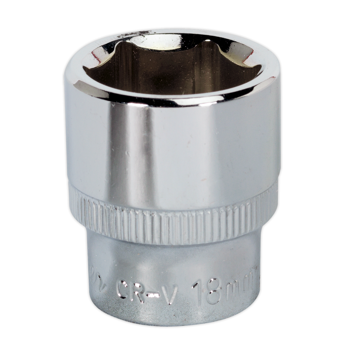 Premier SP3818 Premier Fully Polished Socket 3/8"Sq Drive 18mm
