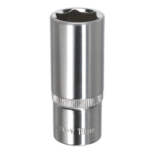 Premier SP3819D Premier Fully Polished Socket 3/8"Sq Drive 19mm