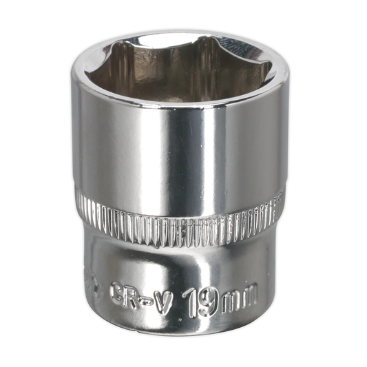 Premier SP3819 Premier Fully Polished Socket 3/8"Sq Drive 19mm
