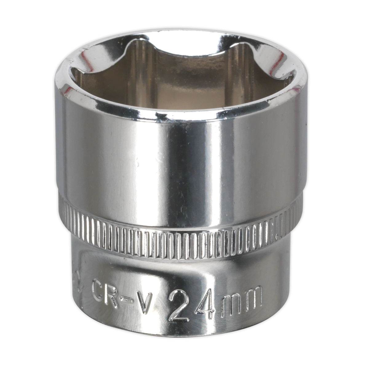 Premier SP3824 Premier Fully Polished Socket 3/8"Sq Drive 24mm