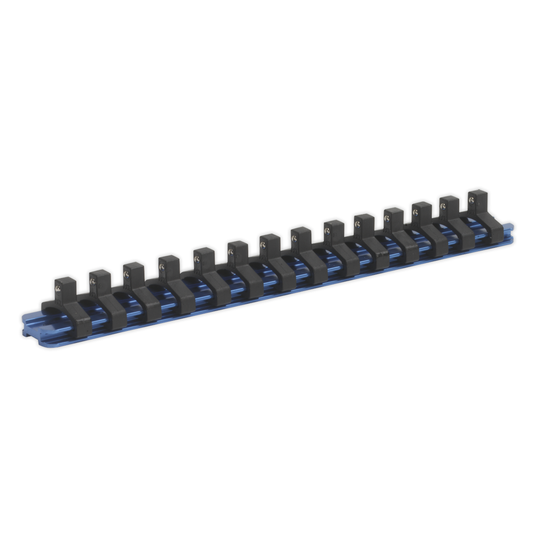 Premier SR1414 Premier Aluminium Socket Retaining Rail with 14 Clips 1/4"Sq Drive