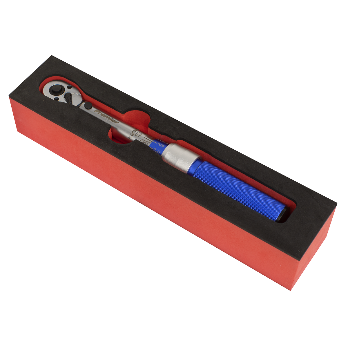 Premier STW902 Premier Calibrated Micrometer Torque Wrench 3/8"Sq Drive 5-25Nm