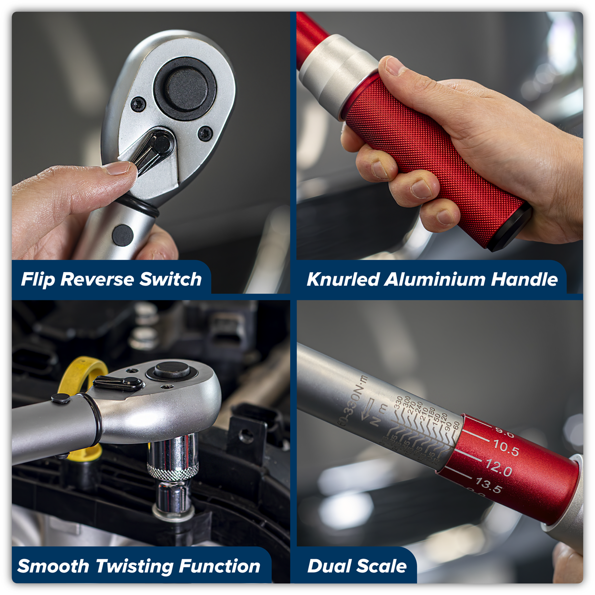 Premier STW905 Premier Calibrated Micrometer Torque Wrench 1/2"Sq Drive 60-330Nm