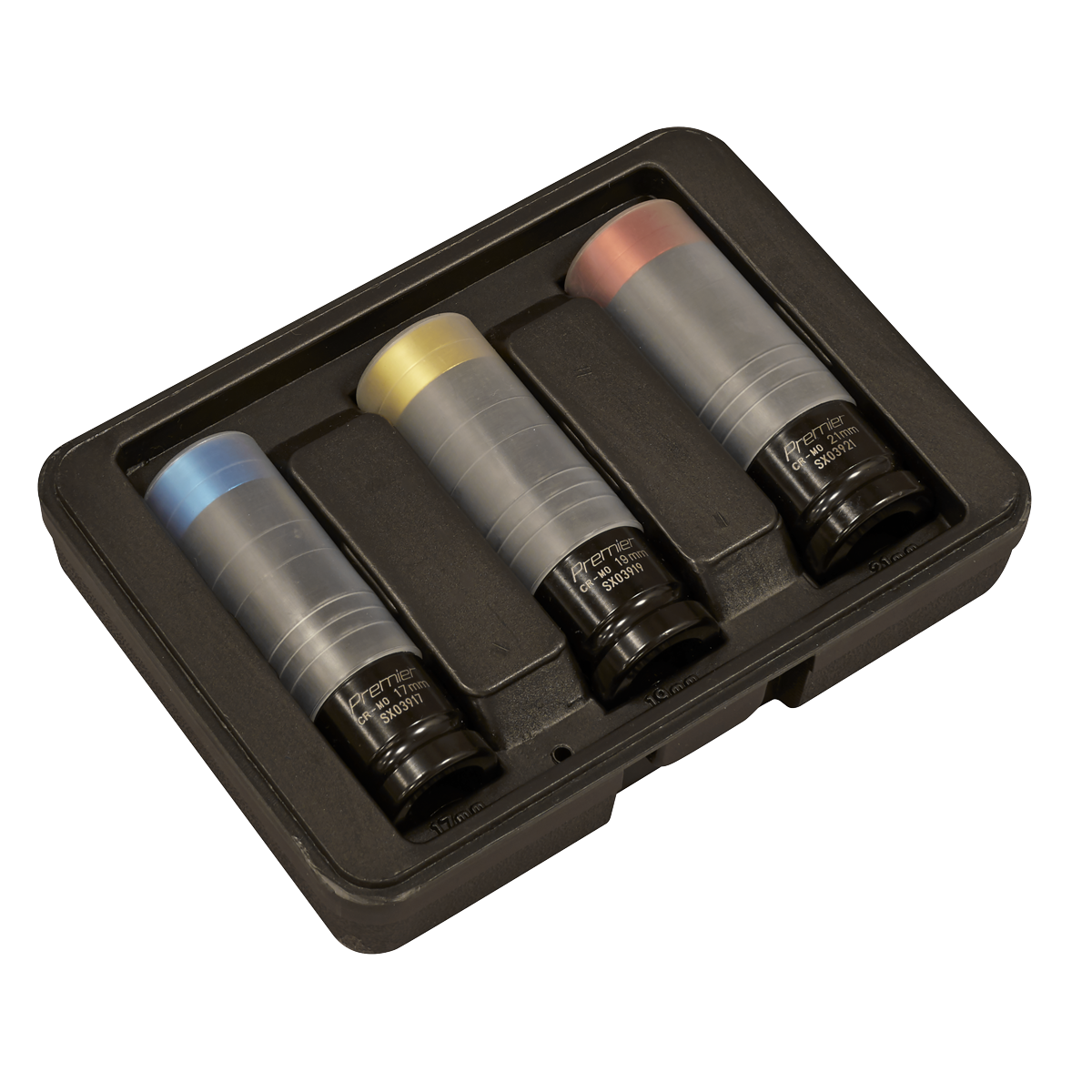 Premier SX039 Premier Alloy Wheel Ultra-Power Impact Socket Set 1/2"Sq Drive 3pc