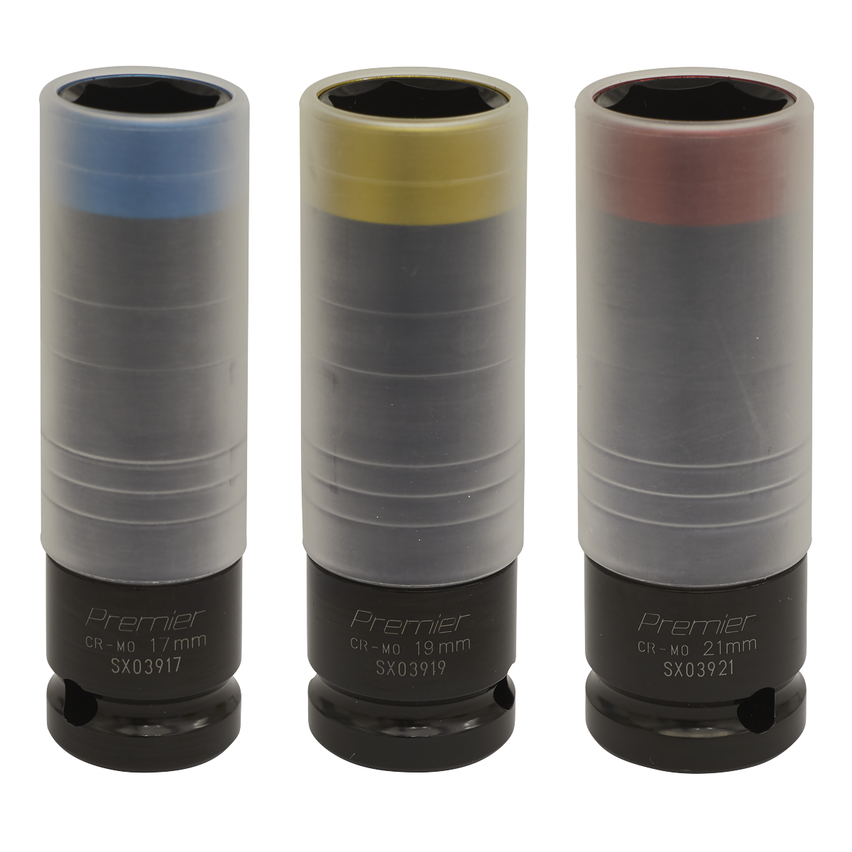 Premier SX039 Premier Alloy Wheel Ultra-Power Impact Socket Set 1/2"Sq Drive 3pc