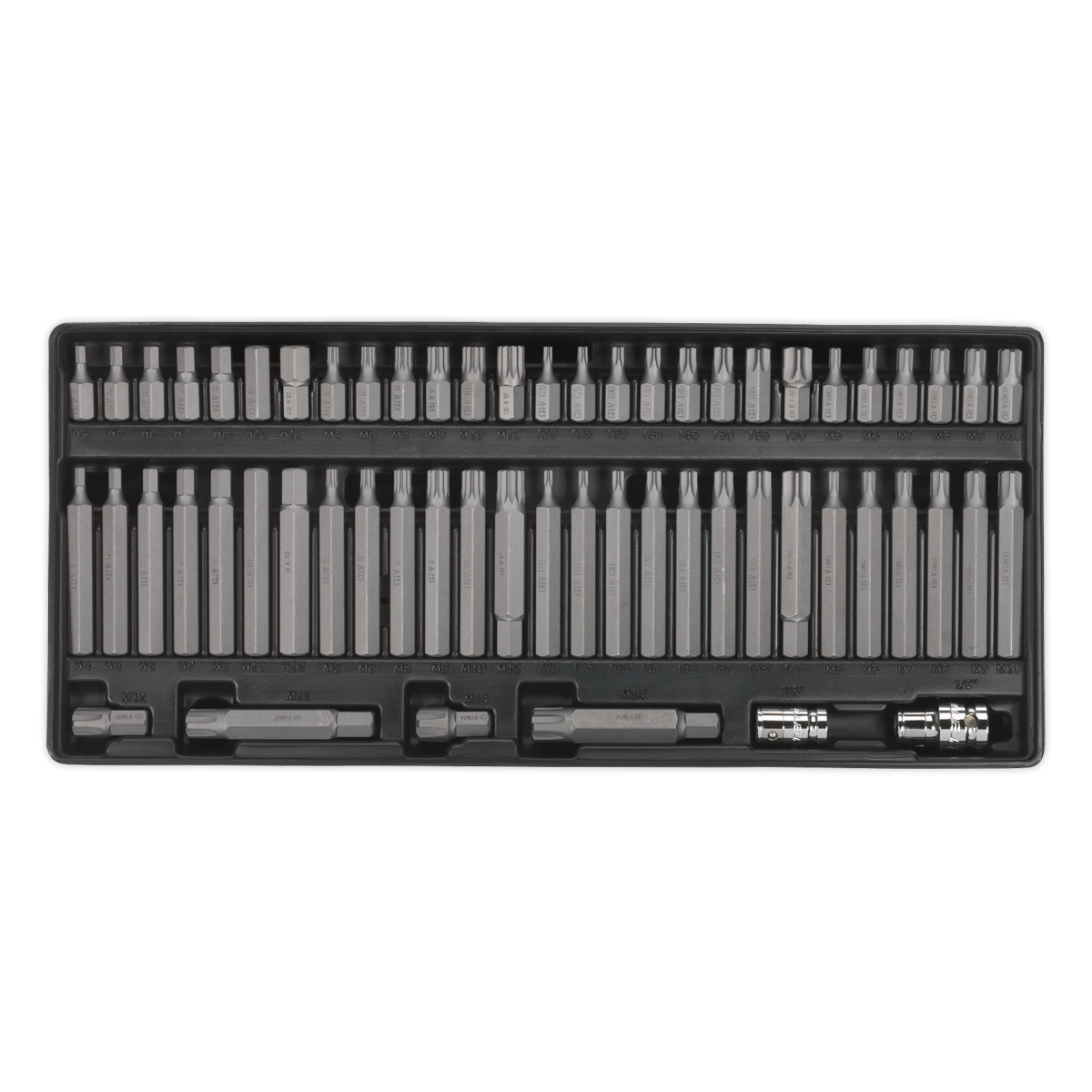 Premier TBT11 Premier Security TRX-Star*/Hex/Ribe/Spline Bit Set with Tool Tray 60pc