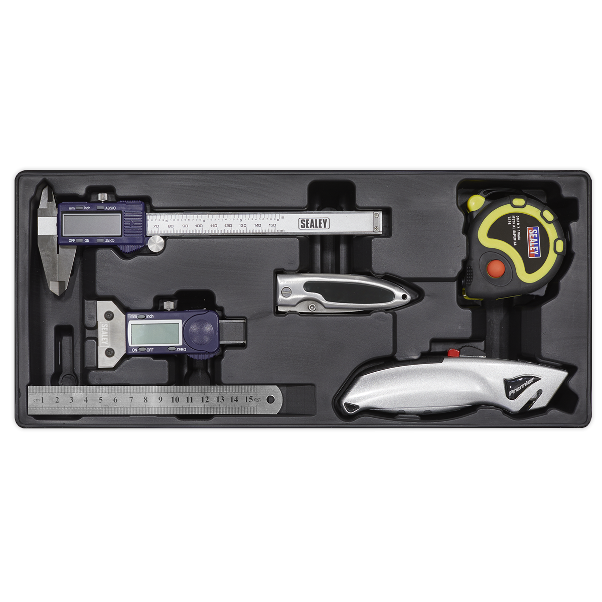 Premier TBT12 Premier Measuring & Cutting Set with Tool Tray 6pc