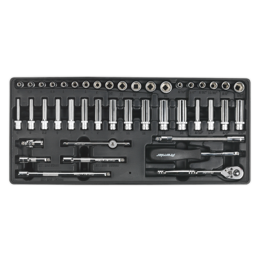 Premier TBT19 Premier Socket Set with Tool Tray 1/4"Sq Drive 43pc