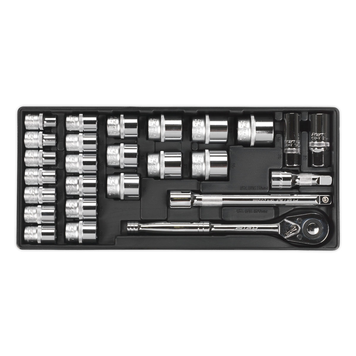 Premier TBT21 Premier Socket Set with Tool Tray 1/2"Sq Drive 26pc
