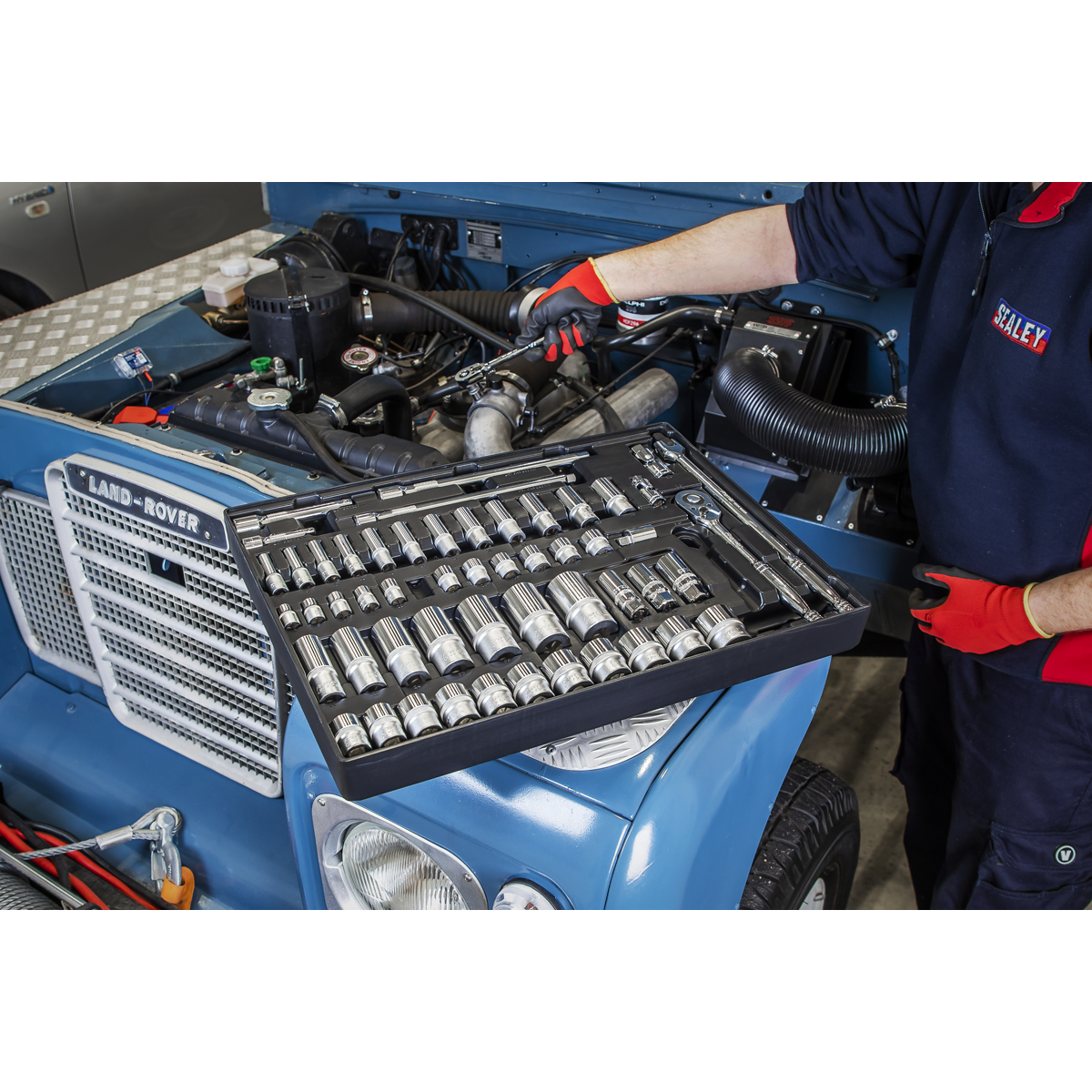 Premier TBT31 Premier Socket Set with Tool Tray 3/8" & 1/2"Sq Drive 55pc