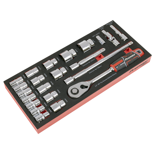 Premier TBT42 Premier Socket Set with Tool Tray 1/2"Sq Drive 22pc