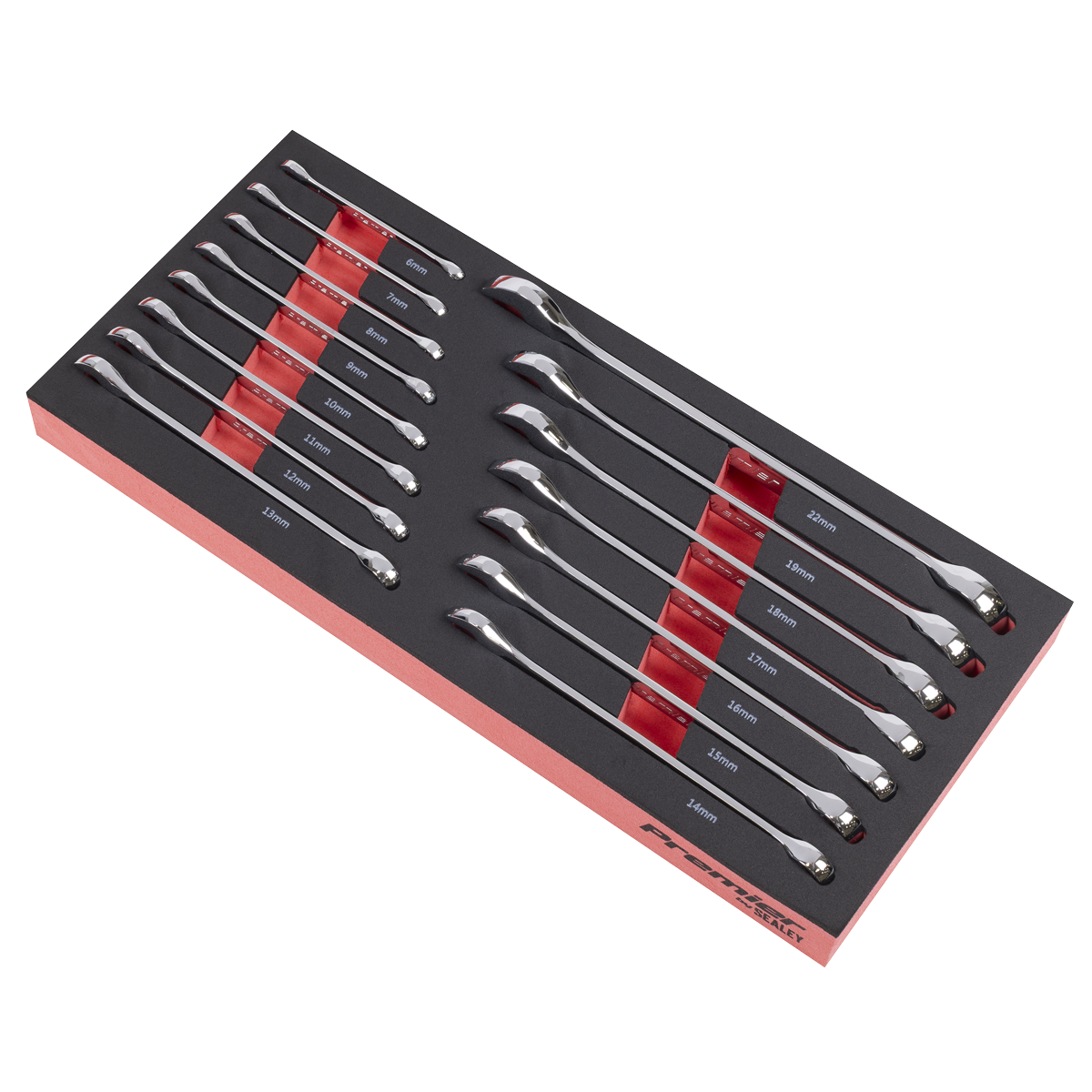 Premier TBT48 Premier Combination Spanner Set with Tool Tray 15pc