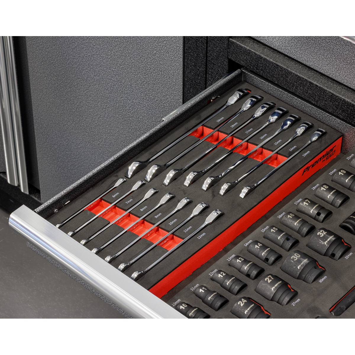 Premier TBT49 Premier Ratchet Spanner Set with Tool Tray 14pc