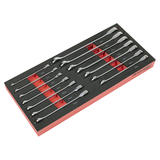 Premier TBT49 Premier Ratchet Spanner Set with Tool Tray 14pc