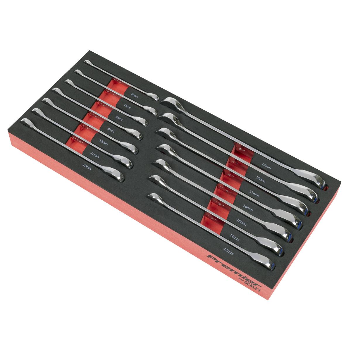 Premier TBT49 Premier Ratchet Spanner Set with Tool Tray 14pc