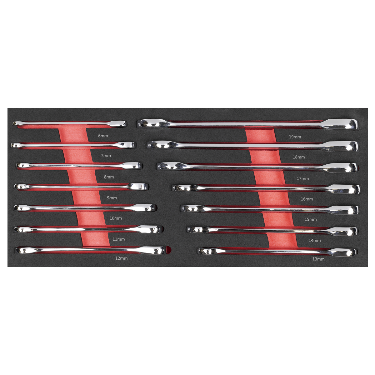 Premier TBT49 Premier Ratchet Spanner Set with Tool Tray 14pc