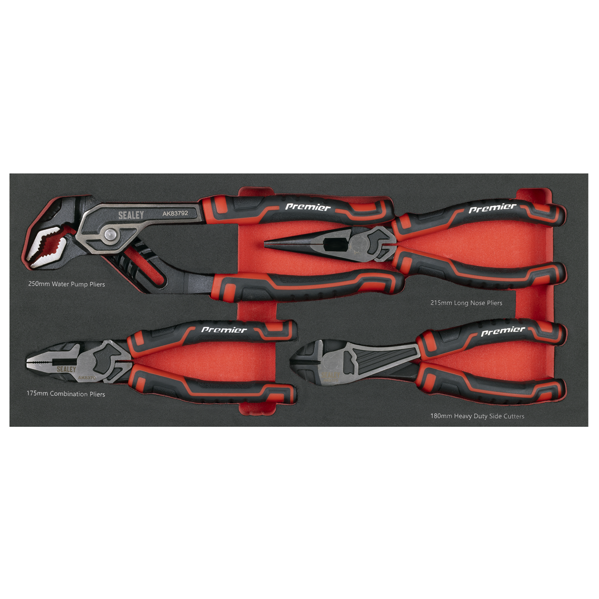 Premier TBT56 Premier Pliers Set with Tool Tray 4pc
