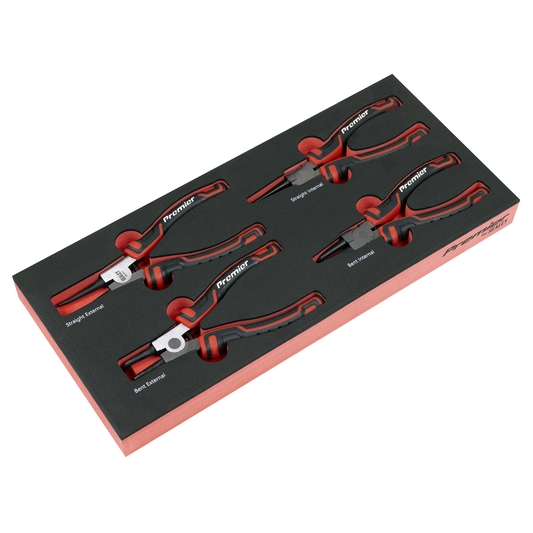 Premier TBT57 Premier Circlip Pliers Set with Tool Tray 4pc