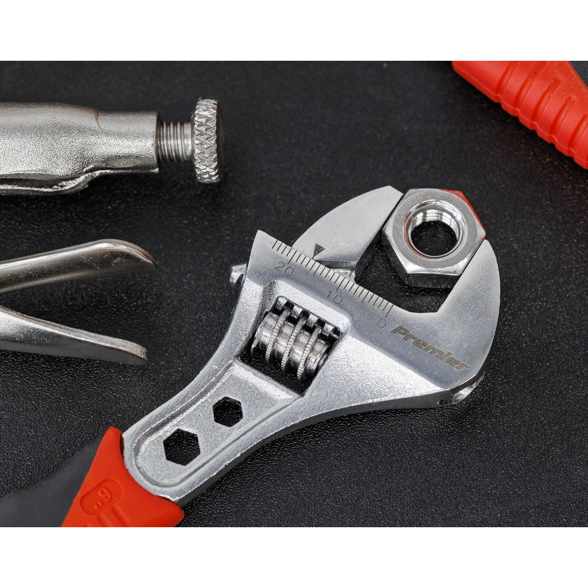 Premier TBT59 Premier Locking Pliers & Adjustable Wrench Set with Tool Tray 4pc