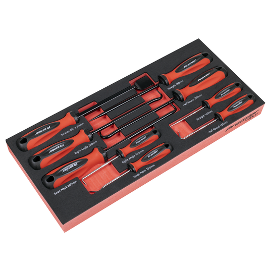 Premier TBT65 Premier Scraper & Hook Set with Tool Tray 9pc