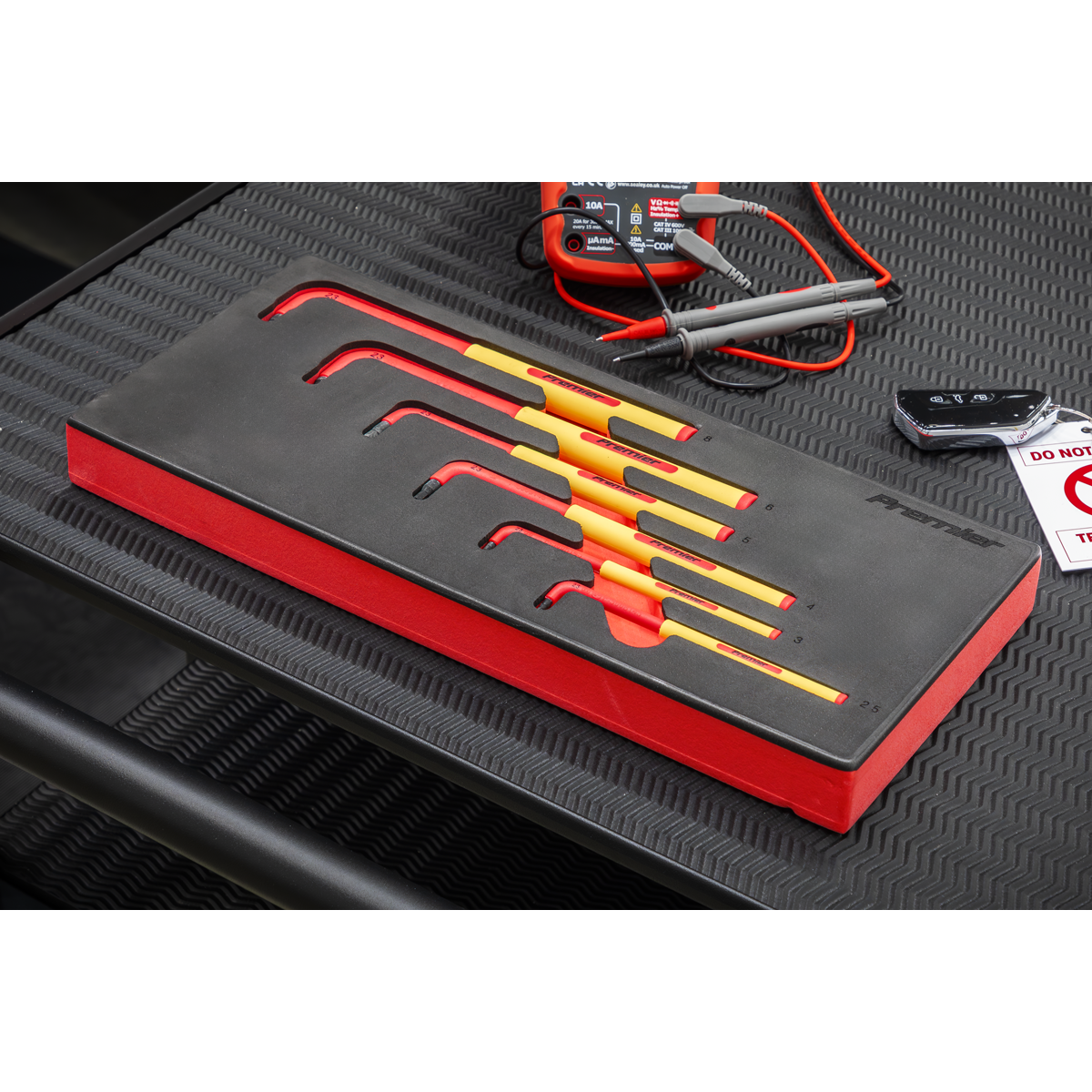 Premier TBTE05 Premier Insulated Hex Key Set with Tool Tray 6pc - VDE Approved