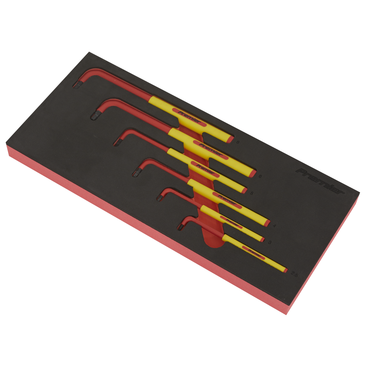 Premier TBTE05 Premier Insulated Hex Key Set with Tool Tray 6pc - VDE Approved