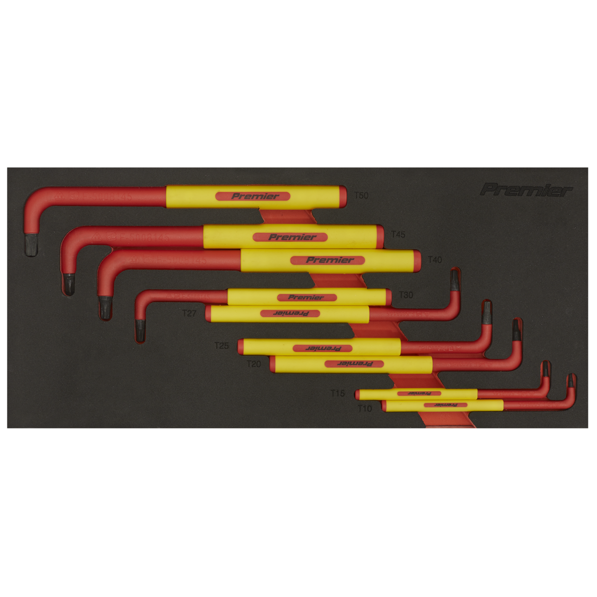 Premier TBTE06 Premier Insulated TRX-Star* Key with Tool Tray 9pc - VDE Approved