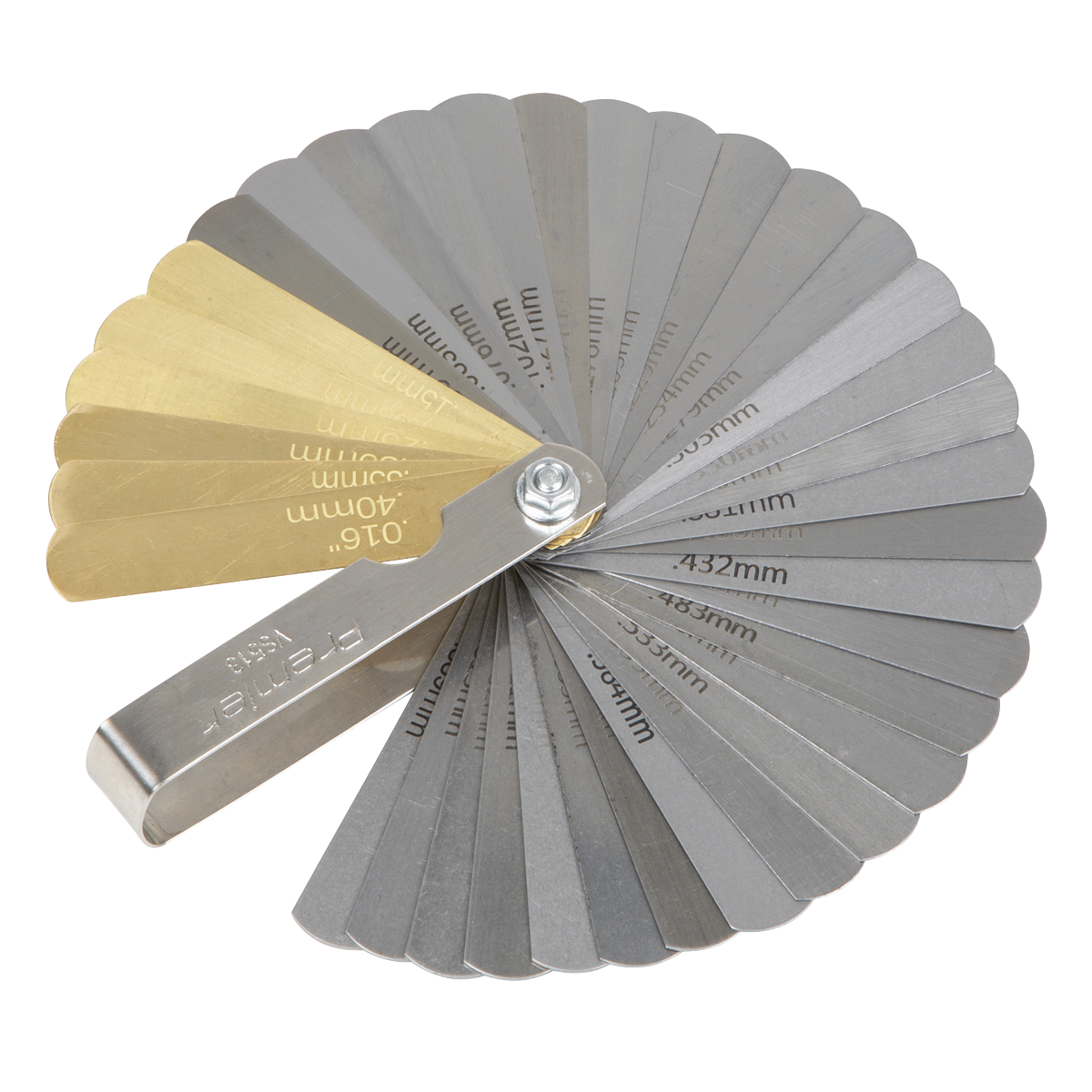 Premier VS513 Premier Combination Steel/Brass Dual Marked Feeler Gauge 36 Blade