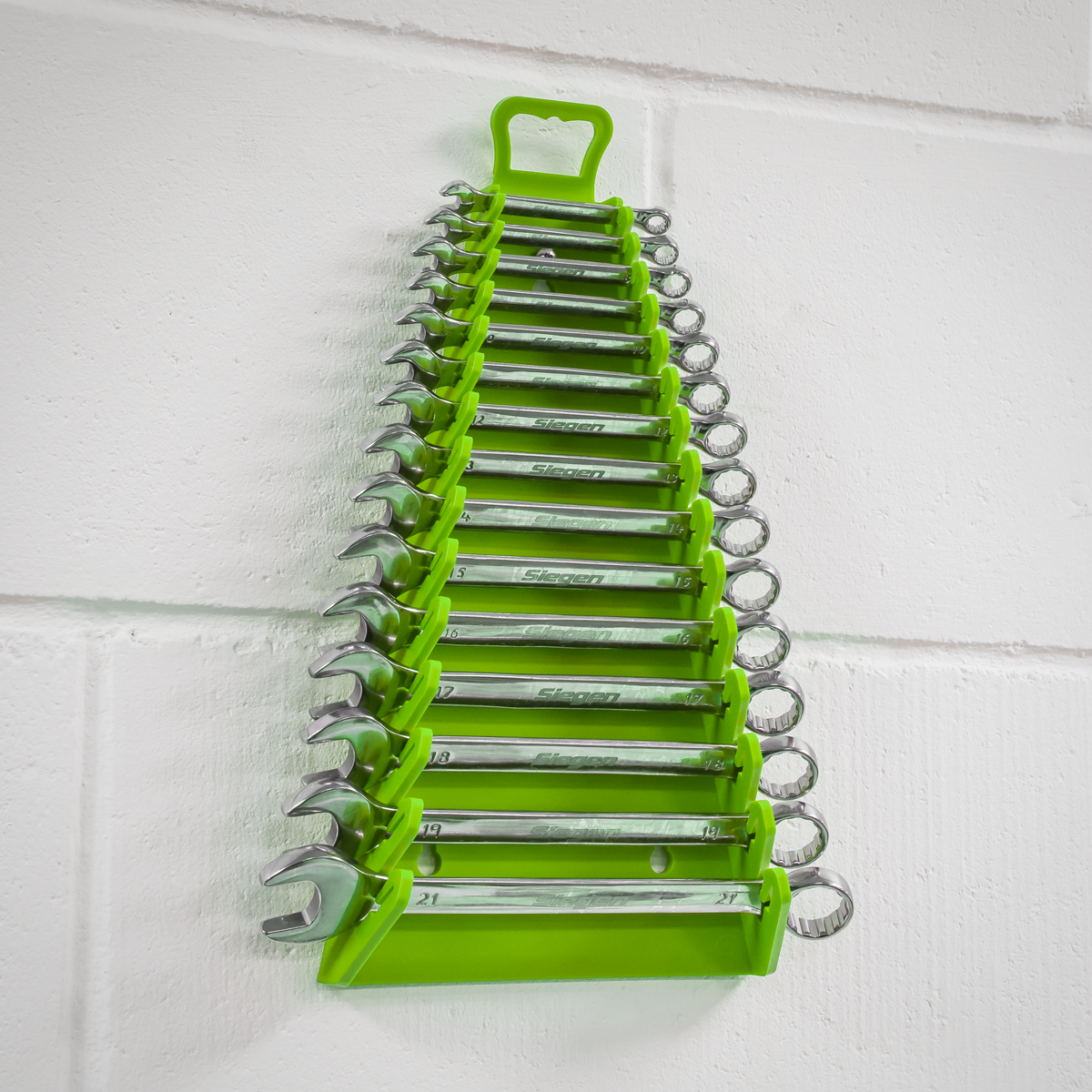 Premier WR09HV Premier Reverse Spanner Rack Capacity 15 Spanners - Hi-Vis Green