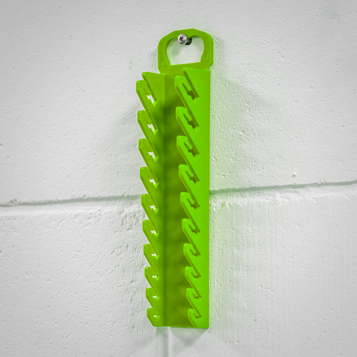 Premier WR10HV Premier Spanner Rack Capacity 10 Stubby Spanners - Hi-Vis Green